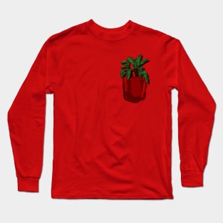 Plant in my Pocket - Monstera Plant in Shirt Pocket Long Sleeve T-Shirt